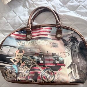Betty Boop Patriotic Bag - Brown and Red